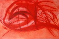 Polifonia linial II. Mixed media on paper. 111 x 81 x 10 cm. 